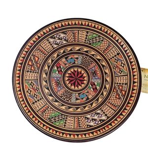Novica Terracotta Handcrafted Peru Pottery Decorative Plate Geometric 12 in